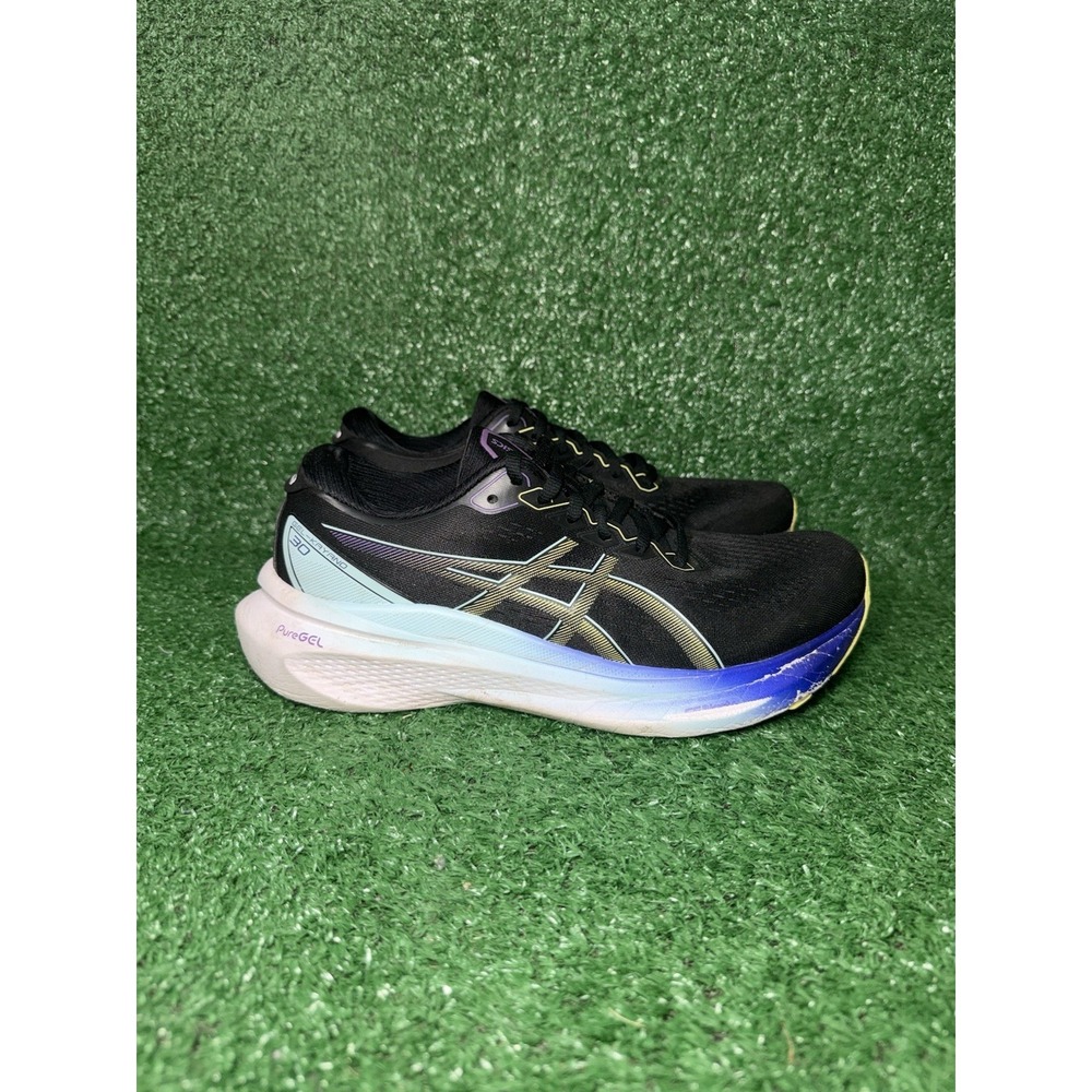 ASICS Gel-Kayano 30 Women Size 10 Black Blue Running Shoes Gym Sneakers 1012B357